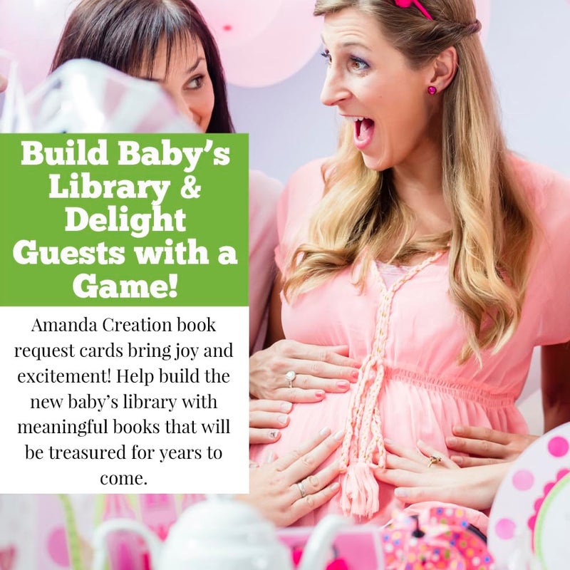 Amanda Creation Two Peas In A Pod Twin Boy And Girl â€œBring A Bookâ€ Cards for Twin Baby Showers, 20 2.5" X 4â€ Double Sided Insert Cards by AmandaCreation - Image 5